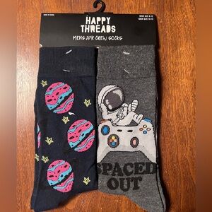 🤩 $5 SALE! 🤩 🎉 HOST PICK 🎉 NWT Happy Threads “Spaced Out” Men's Socks 2 pack